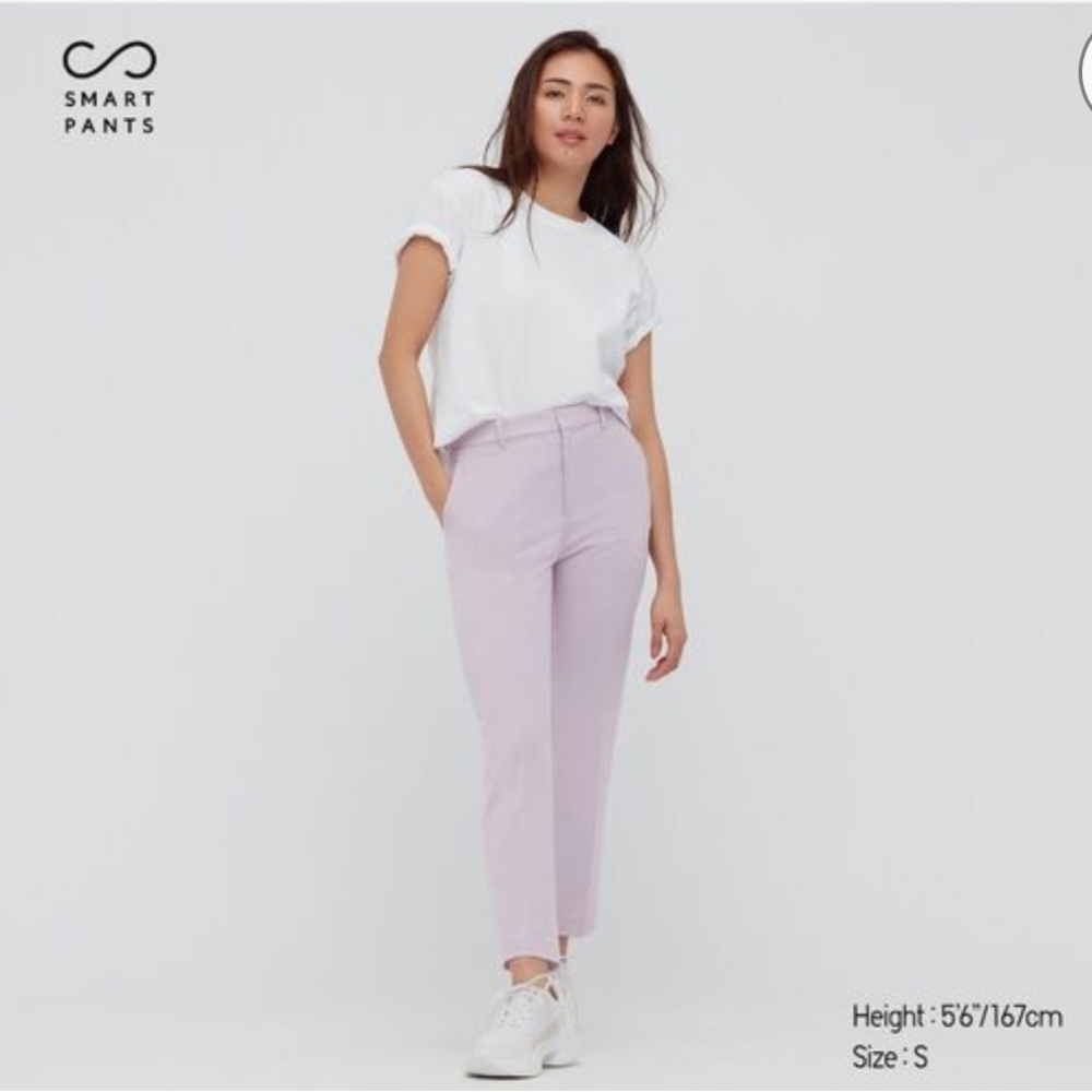WOMEN SMART 2-WAY STRETCH SOLID ANKLE-LENGTH PANTS